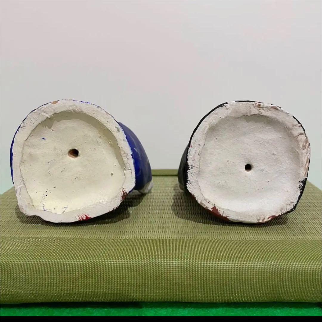 入手困難　招き猫　初辰猫　招福猫　中2匹　紺羽織　黒羽織　商売繁盛　運気上昇