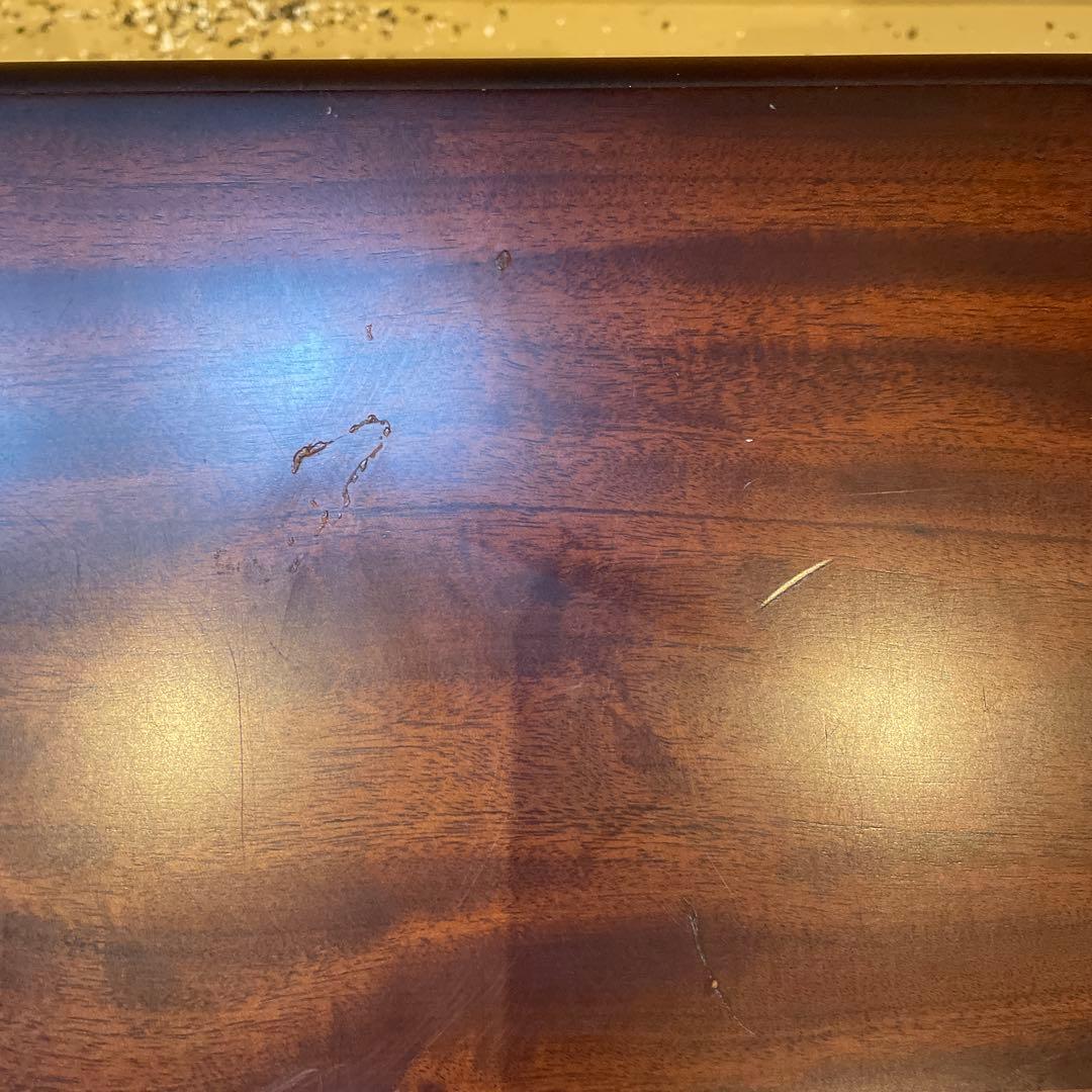 ダークウッド サイドテーブル 引き出し付き