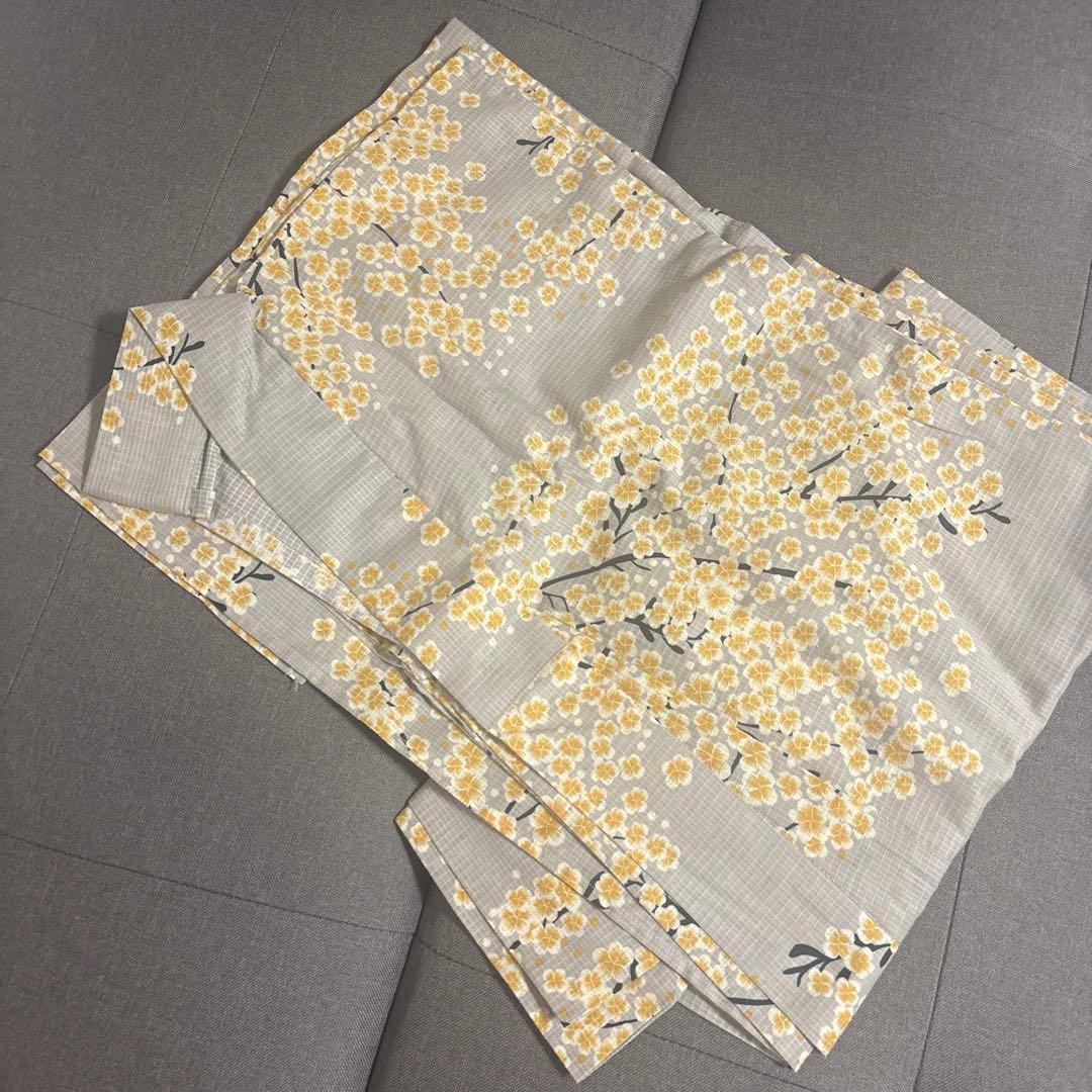 UTATANE♥福本莉子着♥咲きこぼれるミモザ♥浴衣、帯♥美品♥