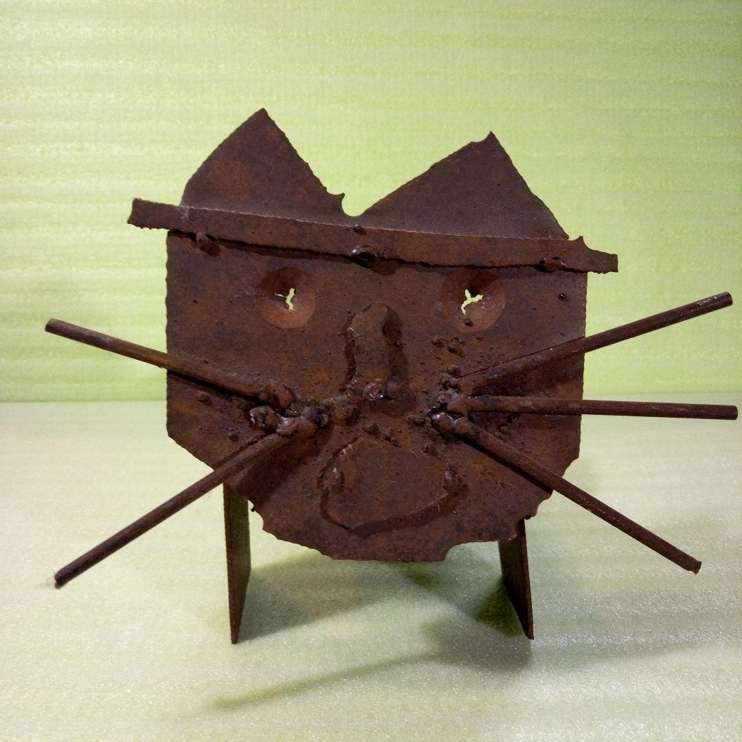 鉄の猫　ねこ　猫　CAT　にゃんにゃん　手作り　ハンドメイド　世界に一つだけ