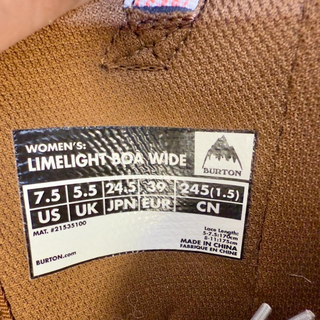 Burton Limelight BOA Wide バートン　ライムライト　ボア