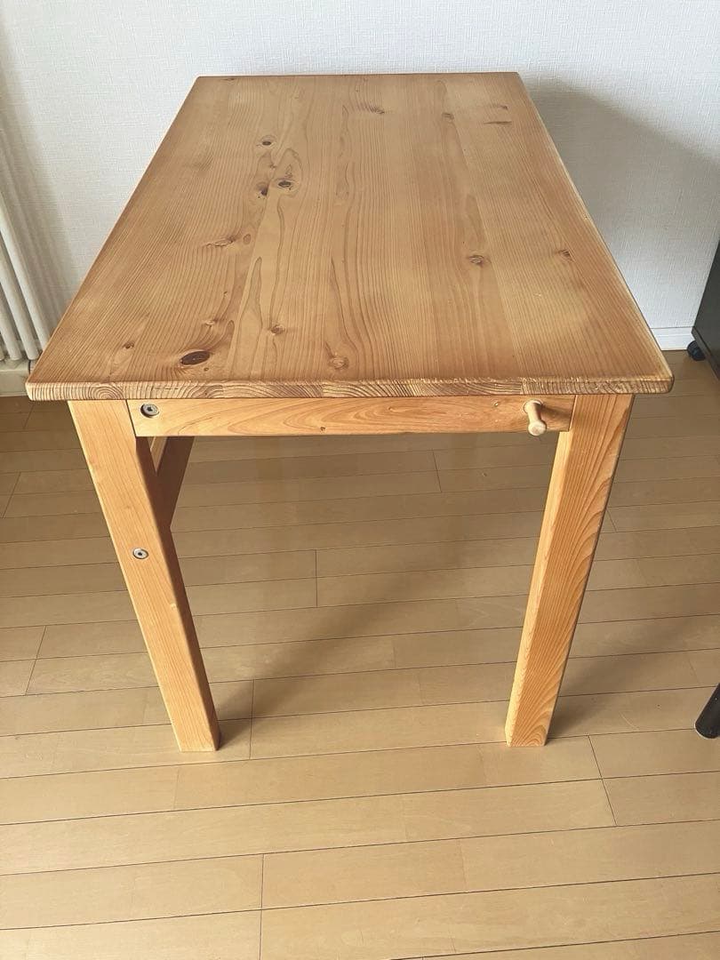 manmaruキシル　机　XYL　無垢ひのき　４本脚　Mサイズ