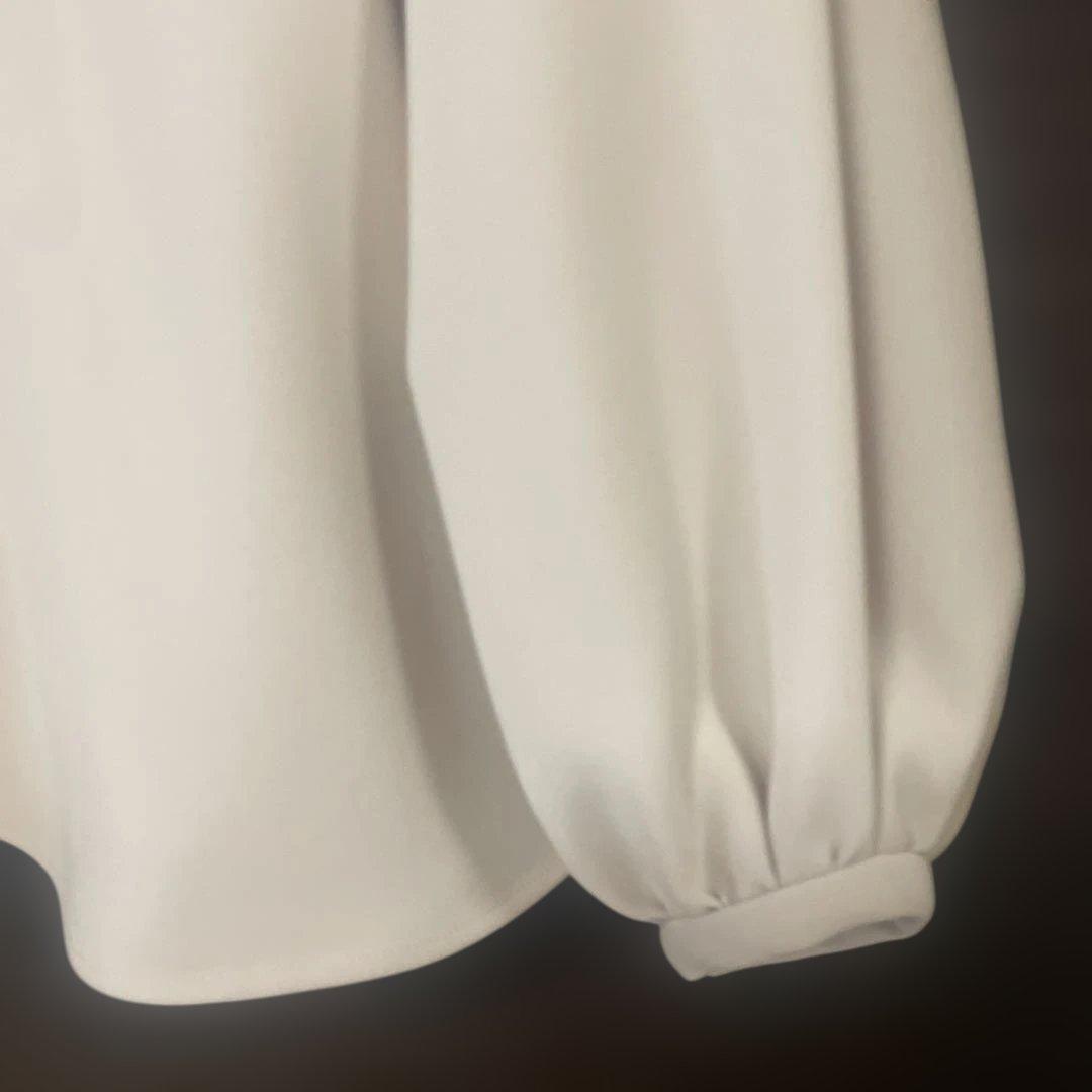 未使用❤️ anuans アニュアンス　ダブルサテン ブラウス　ベージュ