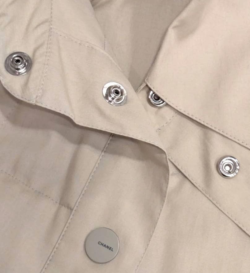 ルー★シャネル コットン キルティング オーバー シャツ ベージュ系