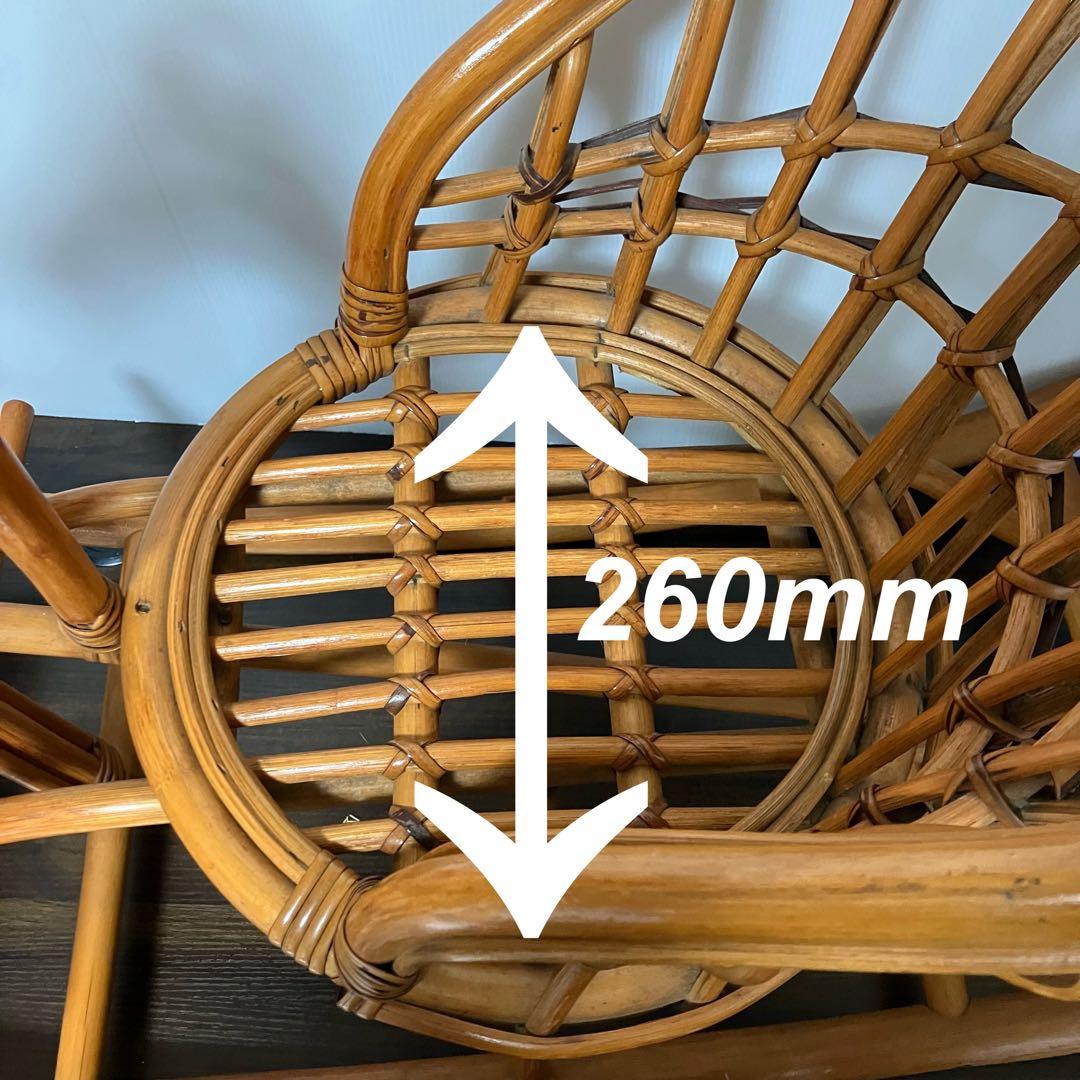 ラタン木馬　馬型　ロッキングチェア 背もたれ
