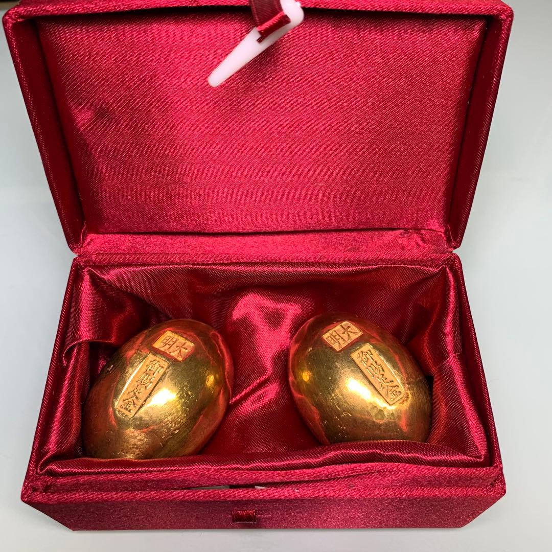 古銭　金貨　金錠 巨大 金卵・双子　開運金元寶 レア商売繁盛へ