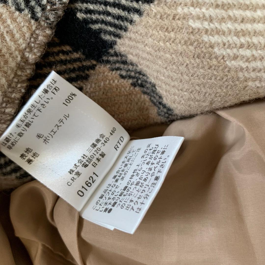 中古　バーバリーブルーレーベル　ワンピース　36サイズ　茶系　ベージュ　チェック