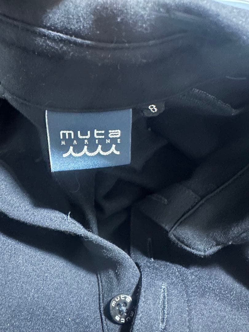 muta ウォームポンチ サイドラインポロシャツ ブラック