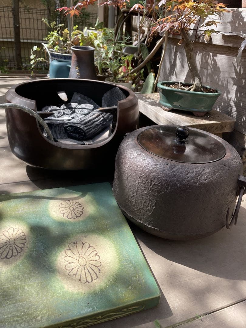 茶道　茶釜　電炉　一式セット
