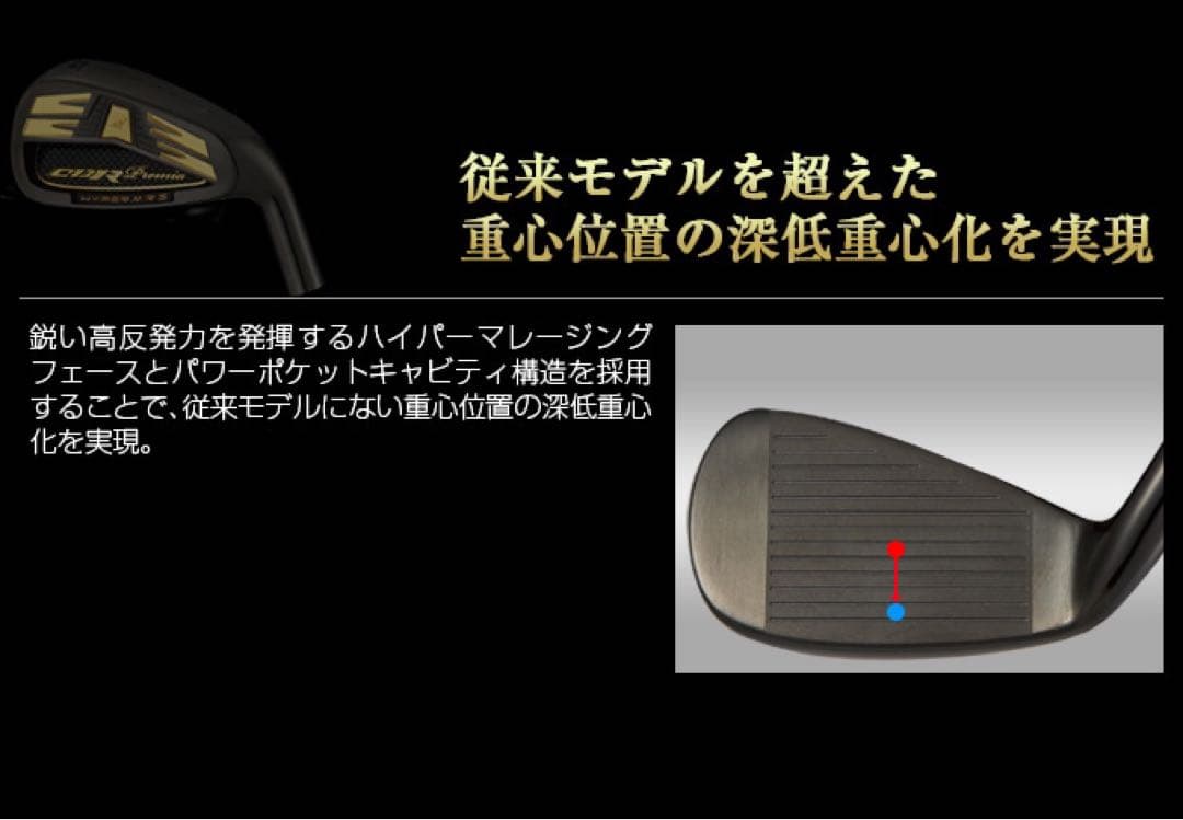 【新品6個】2番手飛ぶ高反発 ワークスゴルフ CBR アイアン カスタムヘッド