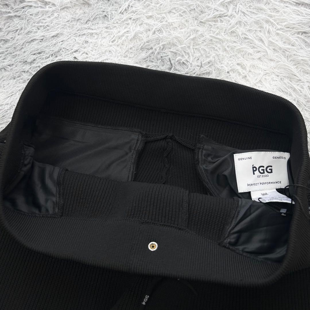 新品　PGG パーリーゲイツ　パンツ　ジョガー　ニット　ブラック　ウエストゴム
