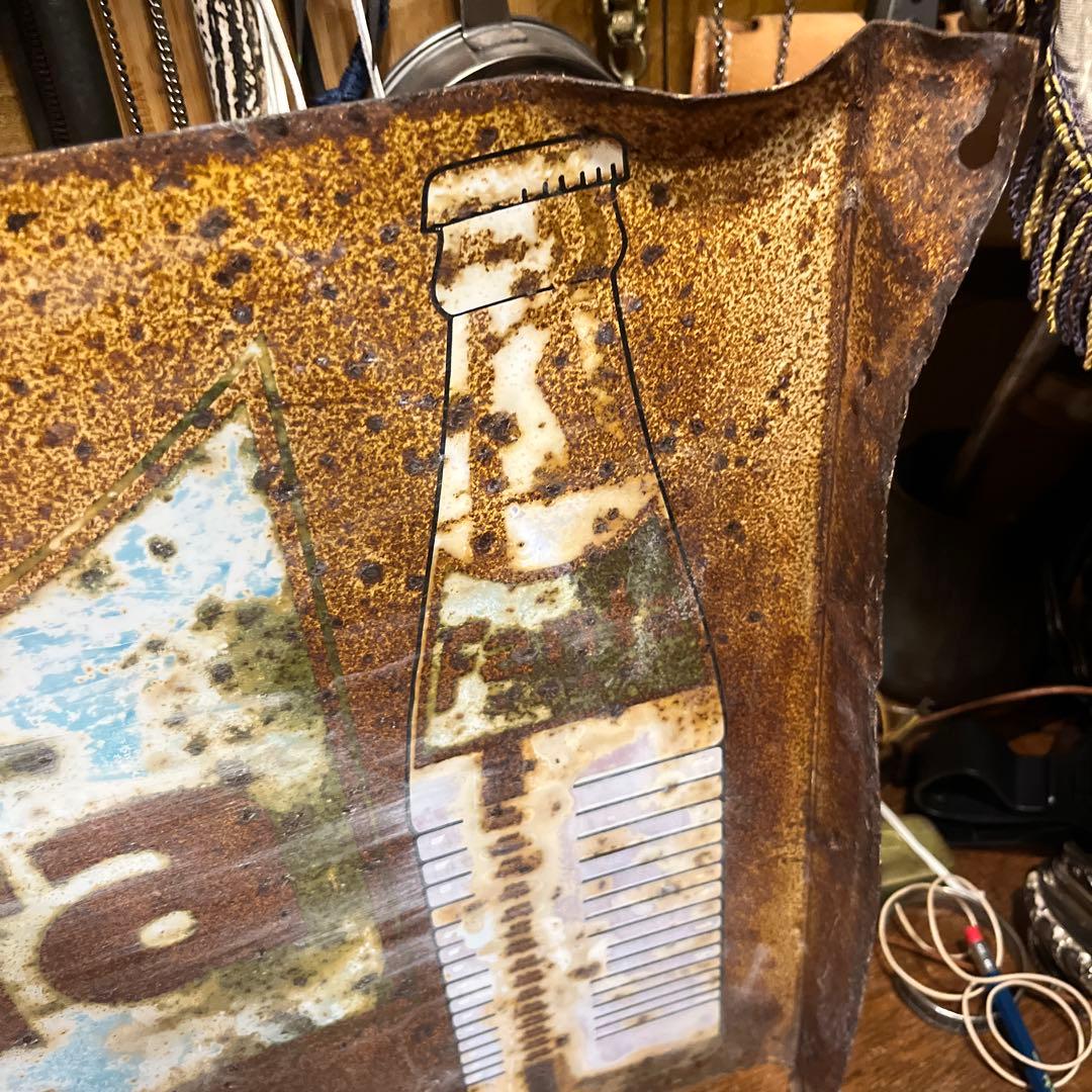 ヴィンテージ　錆び錆びペプシ看板