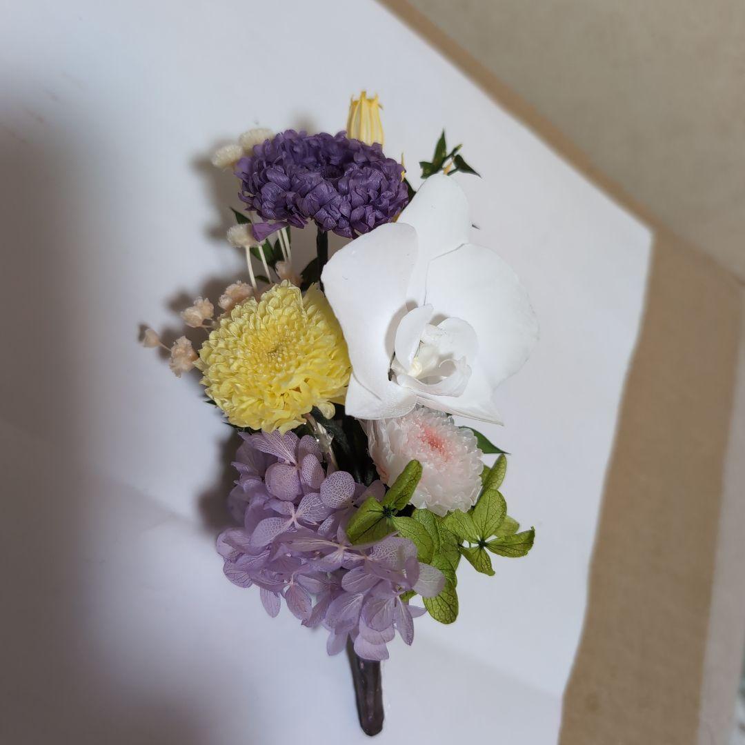 特選仏花　 花器無し 造花無し　特大一対 コンパクト一基 プリザーブドフラワー