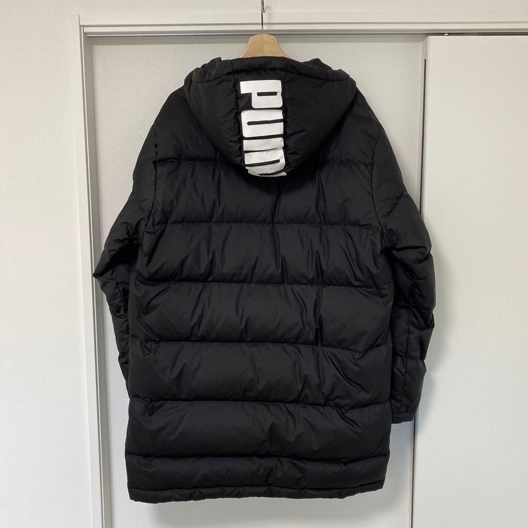 PUMA ミッドダウンコート メンズ 黒 ベンチコート
