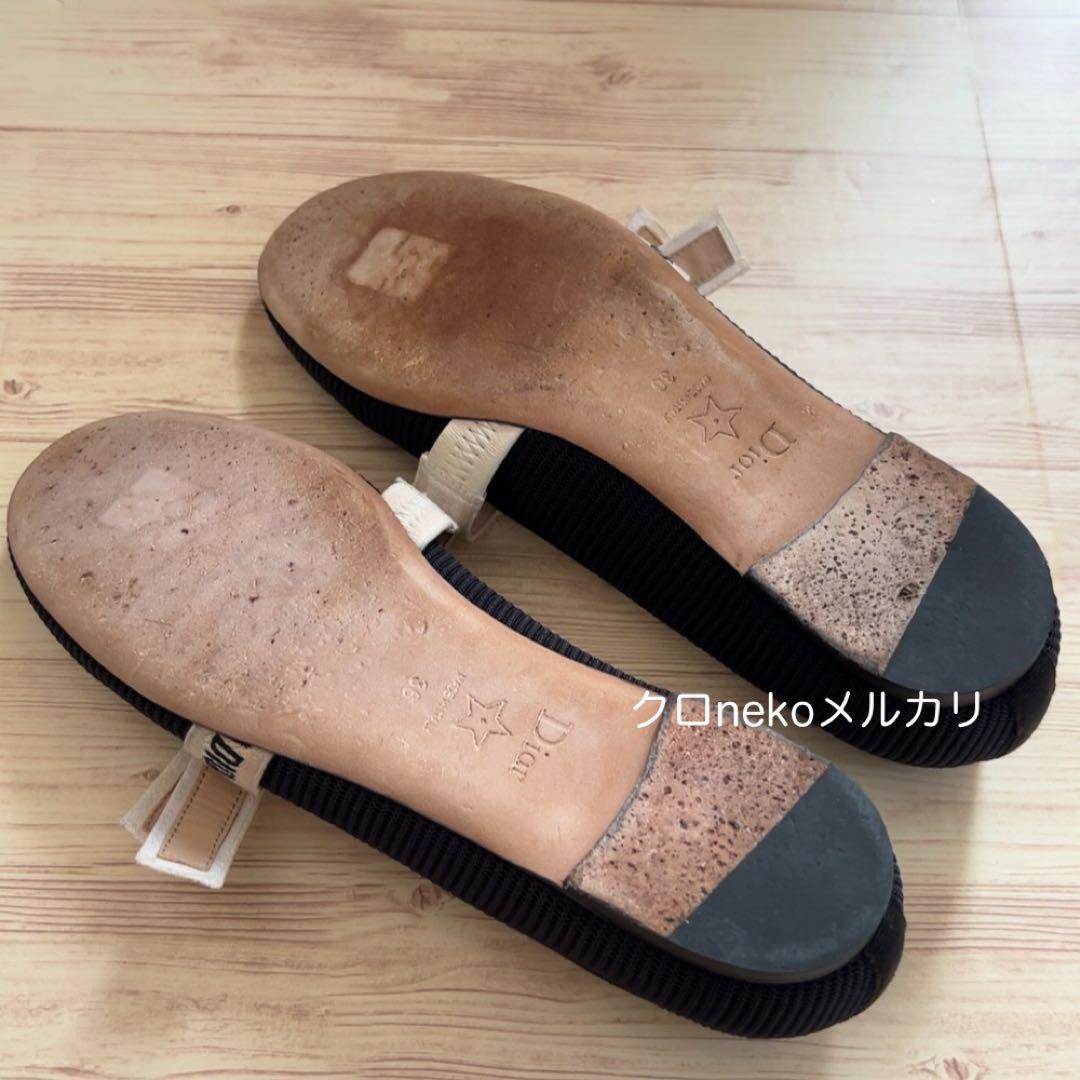 DIORディオールリボンフラットシューズ