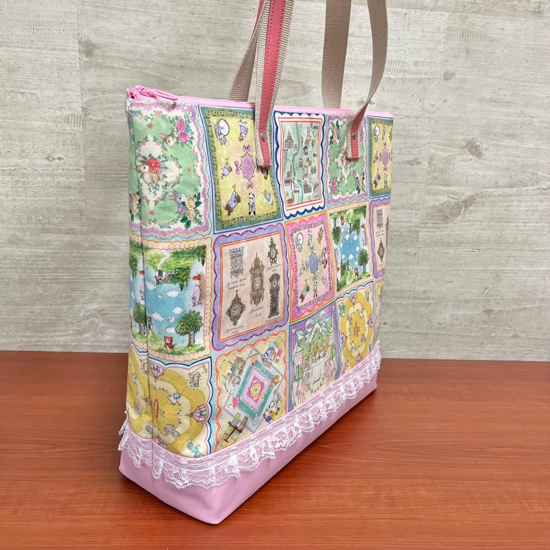 yukiemonハンドメイド　限定ハンカチコレクター　45㎝ビッグトートバック⑥