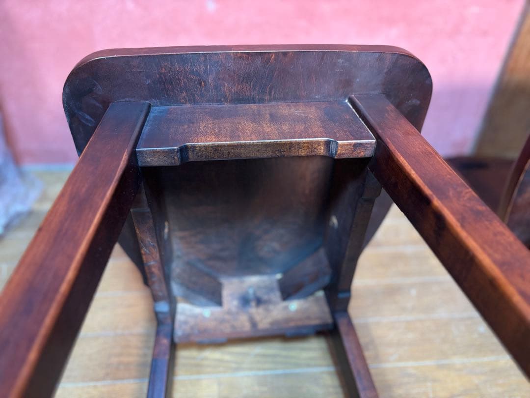 伝統民芸家具　神居民芸　(椅子、板座チェア) 2脚　　②