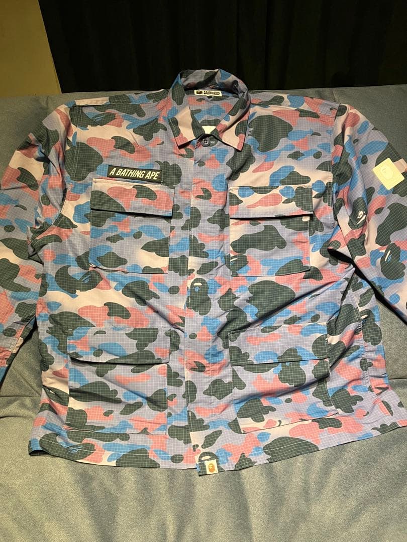 BATHING APE BAPE 迷彩 ナイロンシャツジャケット XL