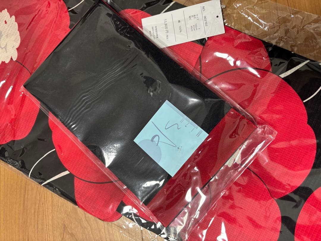 浴衣 2点セットモダン レディース フリーサイズ セット 古典 椿 赤 黒