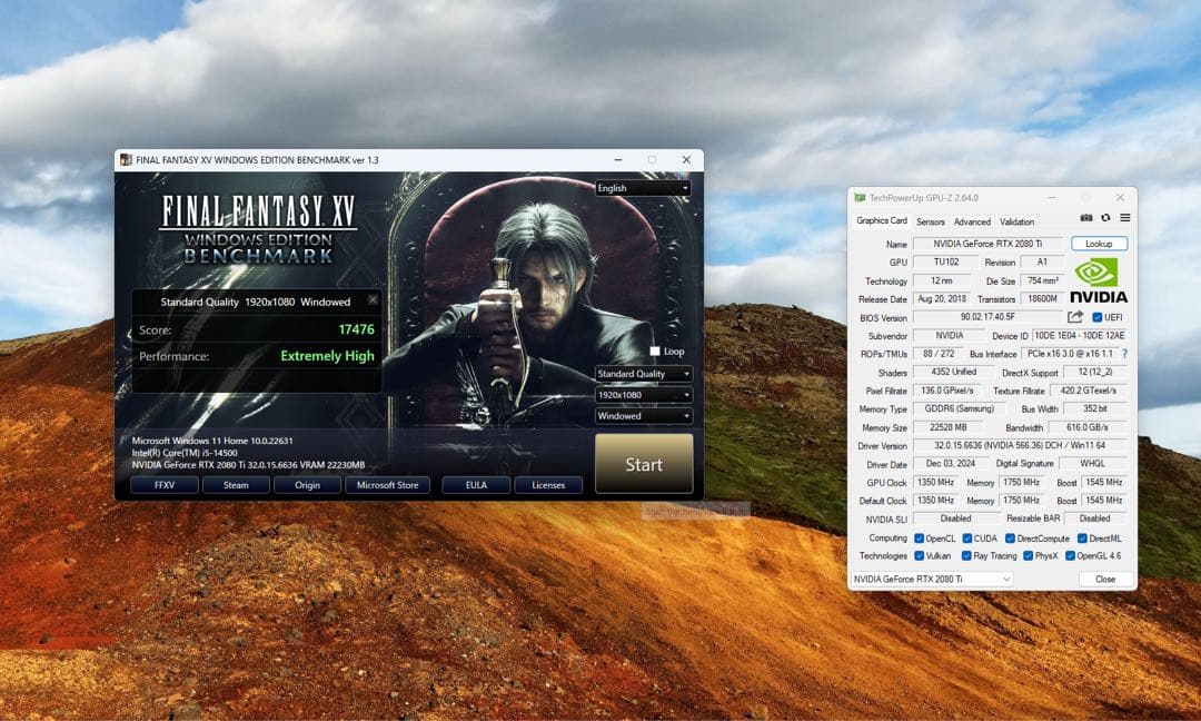 Nvdia RTX 2080Ti FE 22GB AI用