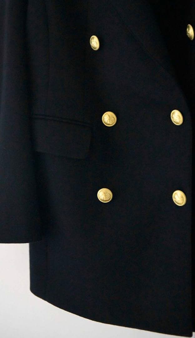 新春セール！ハグオーワー オリジナル金ボタンWブレストウールジャージーJK