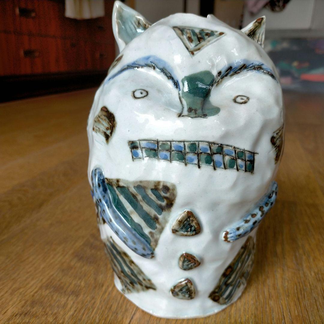 猫 陶製 置物 一点物