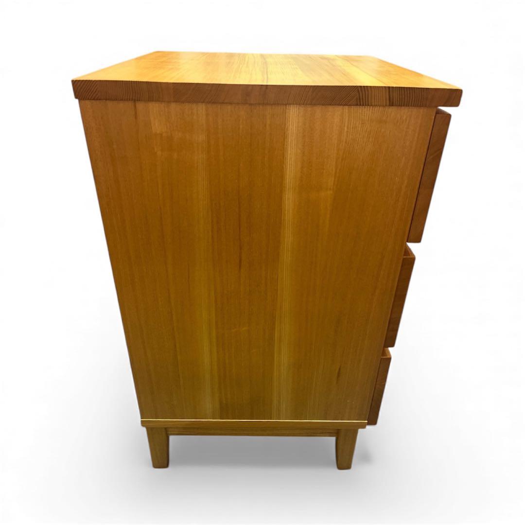 美品　無印良品 タモ材　3段チェスト キャビネット　廃盤　シンプル モダン 北欧