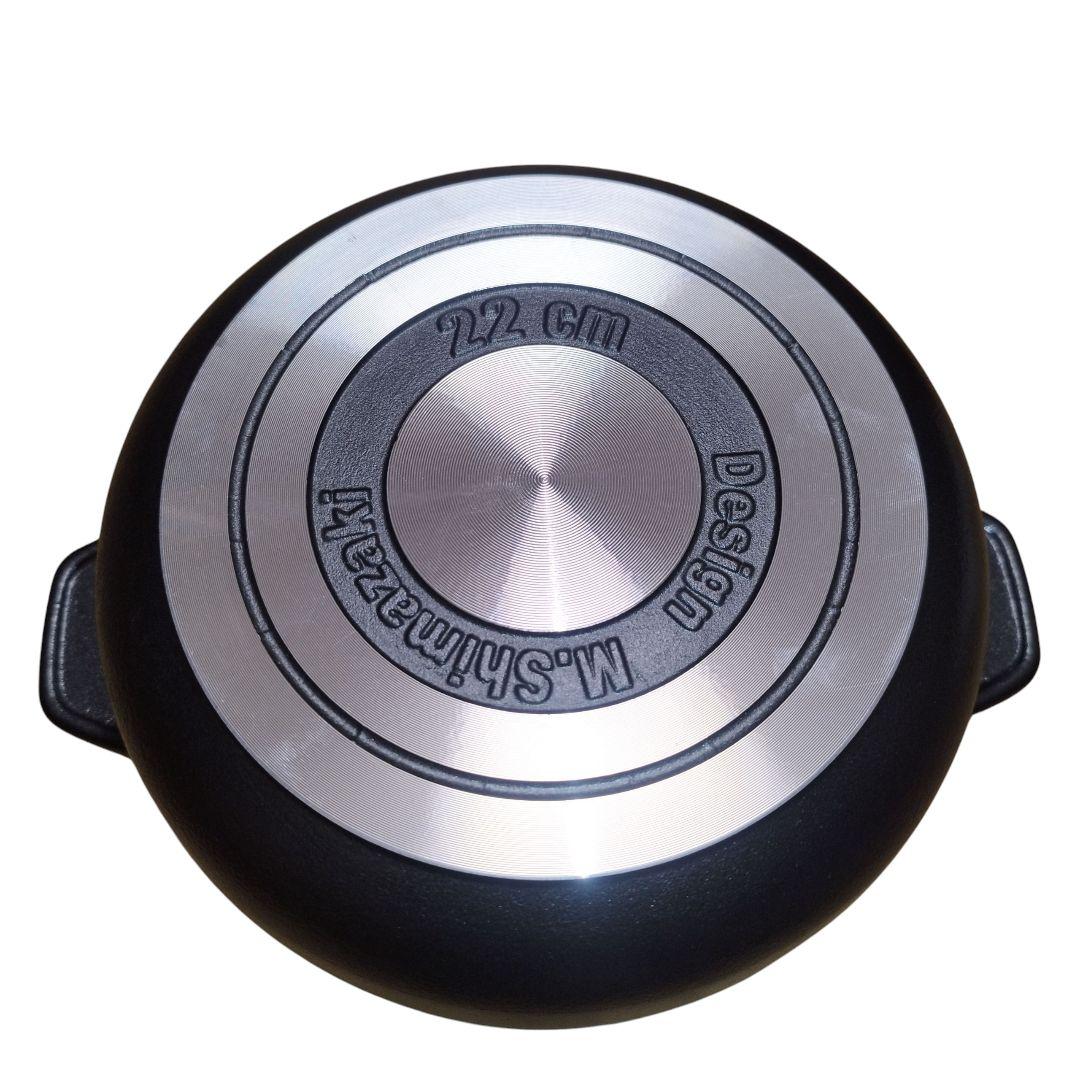 【未使用】文化軽金属鋳造『味わい鍋 深型鍋 22cm』アルミニウム