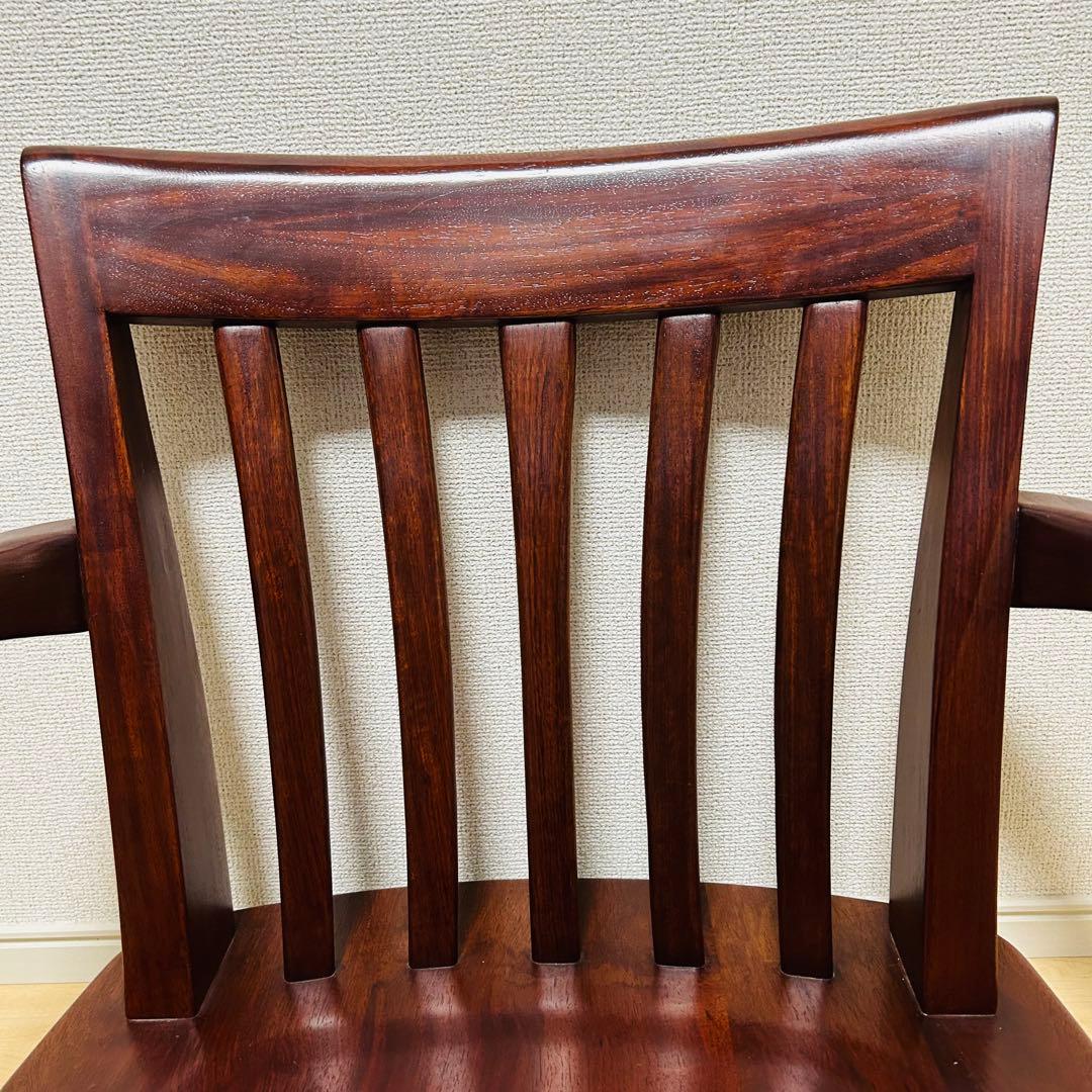 【美品】大塚家具 FC-556 ローチェア 花梨 カリン 回転式 木製 和モダン