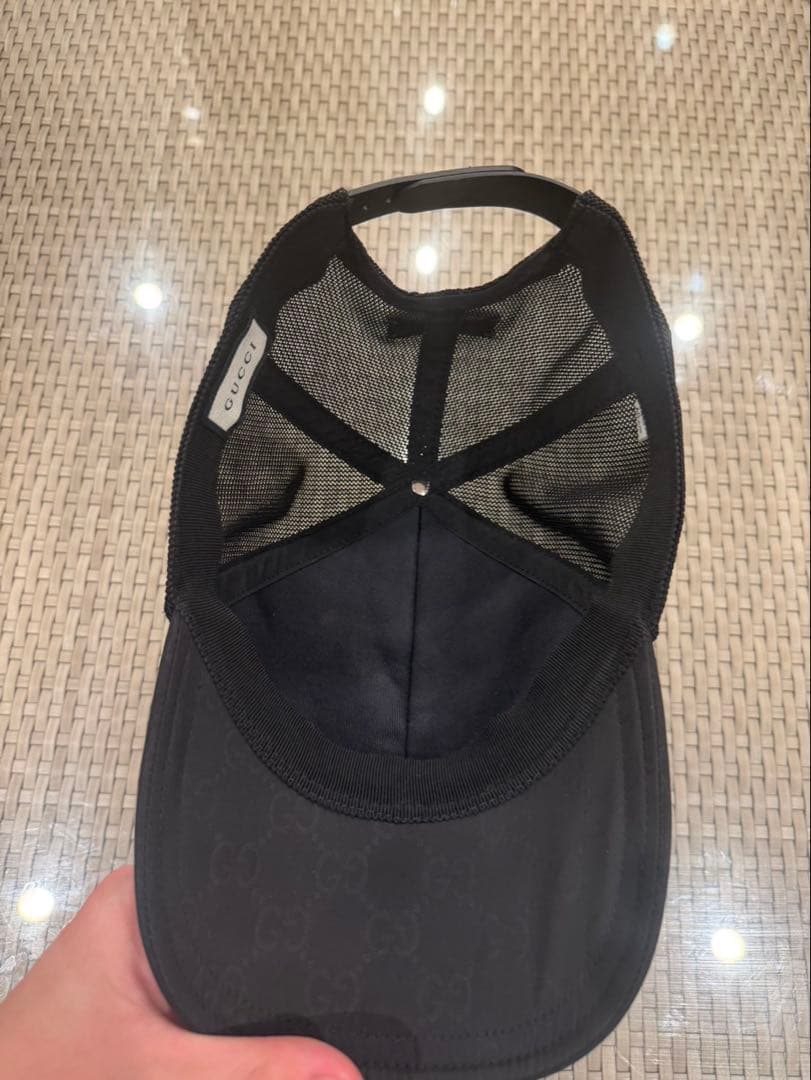 GUCCI ナイロンベースボールキャップ　XL ブラック