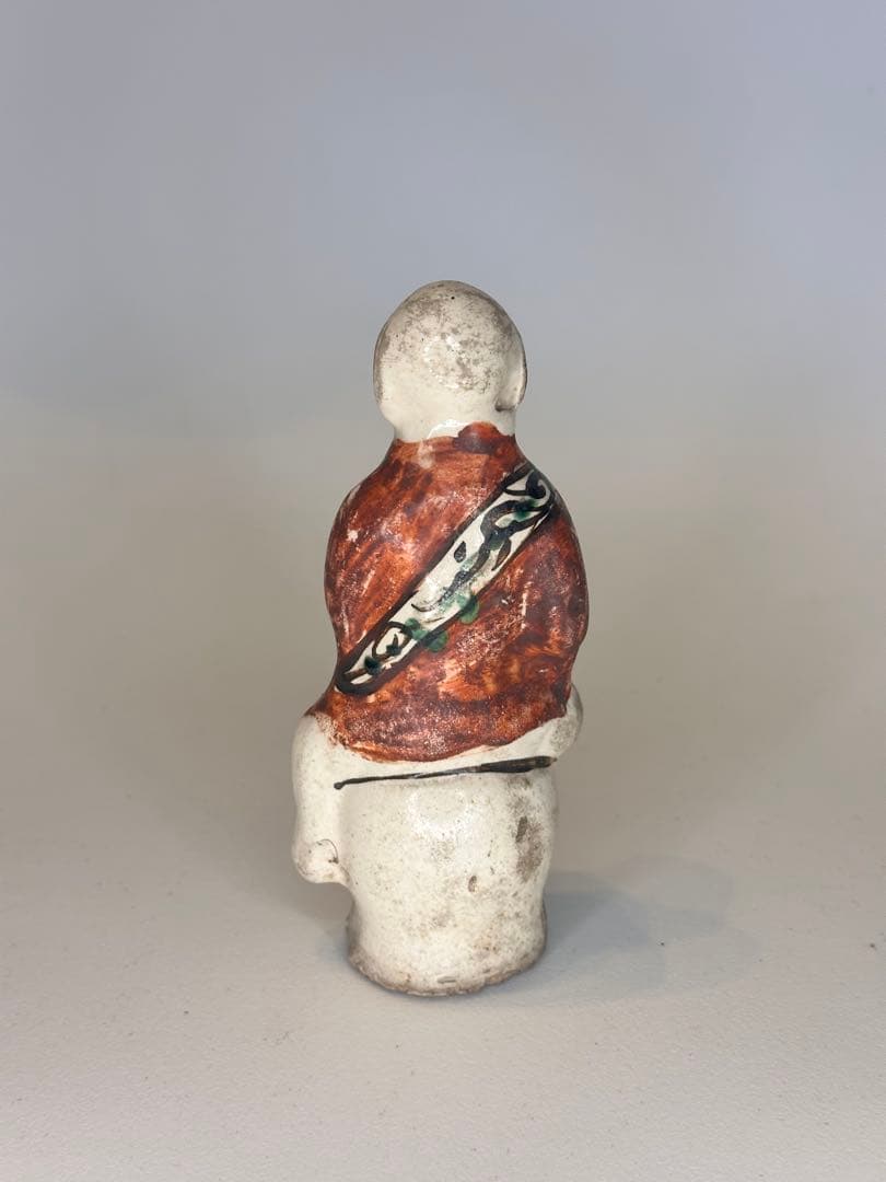 中国 磁州窯 彩絵 人物文 置物 骨董品 コレクション 時代物