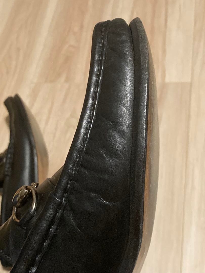 美品 GUCCI / ビットローファー 黒銀 42 1/2 E 27.5