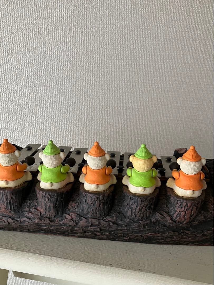 【 訳あり品】「こぐまの音楽隊」 からくり鉄琴オルゴール & 目覚まし置時計