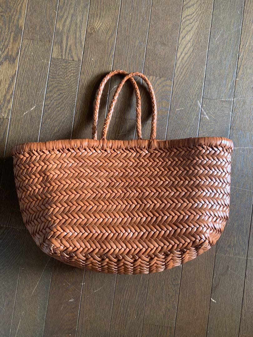 ドラゴンDragon かごバッグ 革素材 美品 付き 定番 シンプル