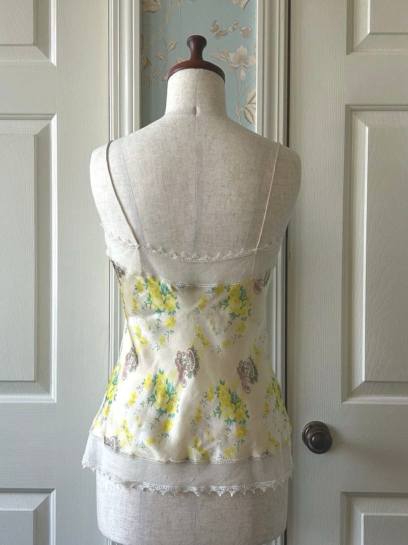 ☆極美品☆アレキサンダーマックイーン☆美しい花柄キャミソール シルク 40