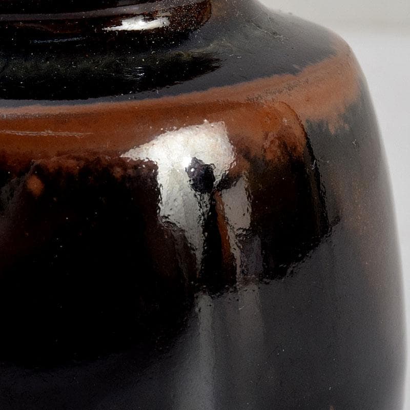 茶道具　高取焼　高取喜恵造　茶入　仕覆付　共箱　V　8889