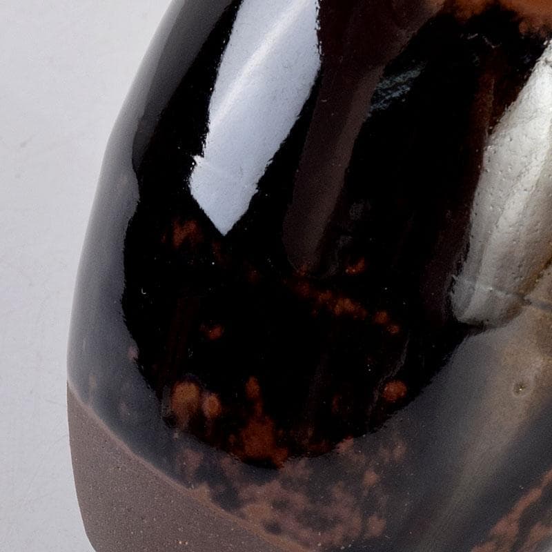 茶道具　高取焼　高取喜恵造　茶入　仕覆付　共箱　V　8889