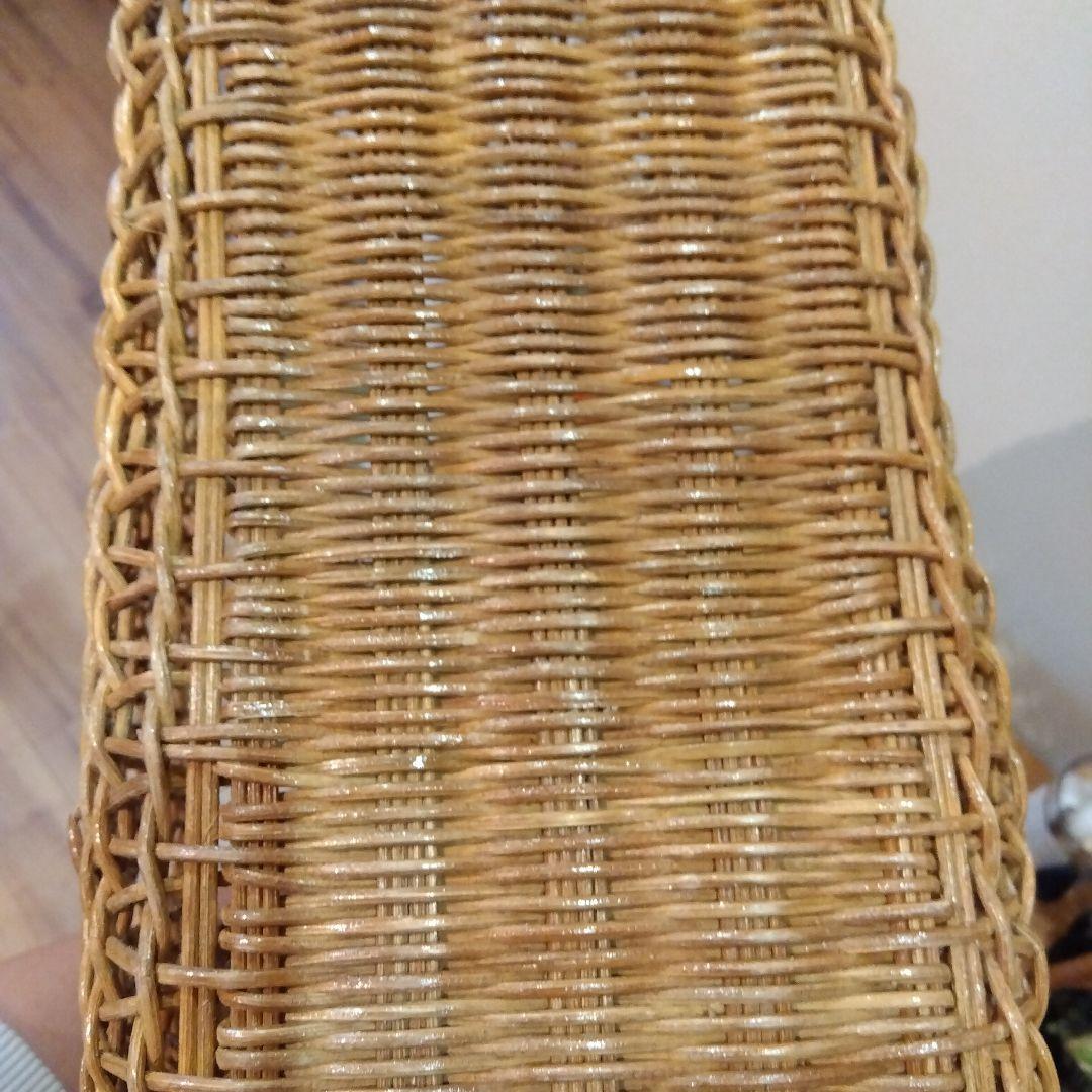 こだし編み　ハンドル付きかごバッグ　ナチュラル