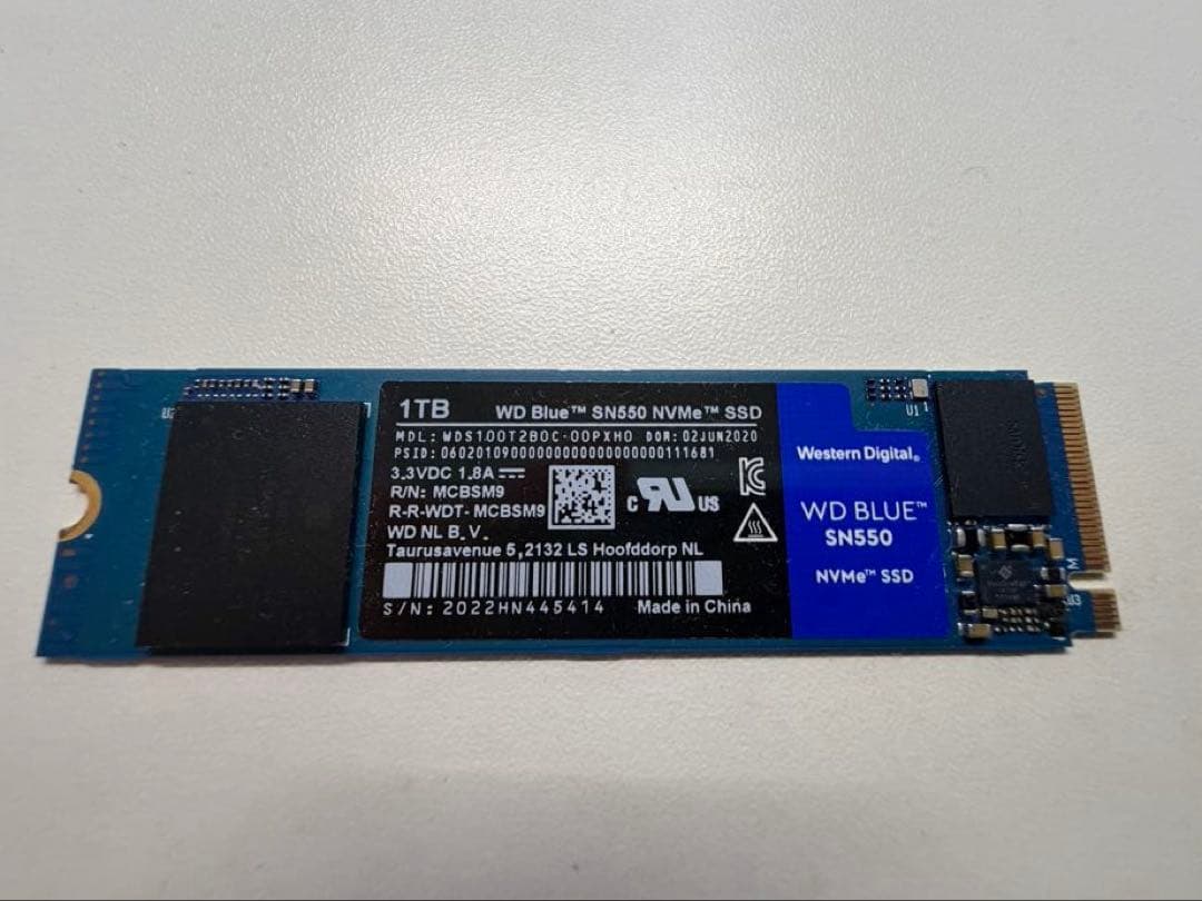 内蔵型SSD WD Blue SN550 1TB M.2 NVMe SSD