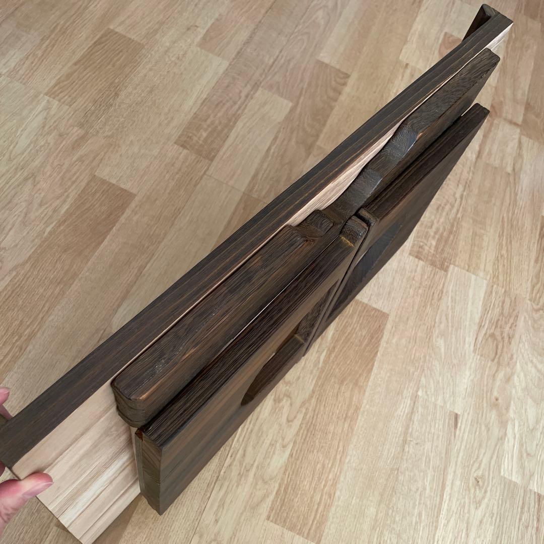【未使用品】折りたたみ机　木製　総桐