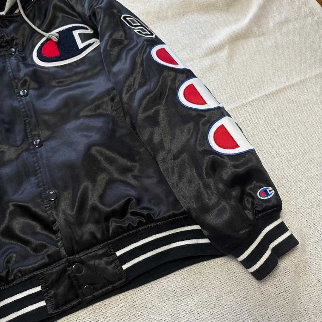 ジャケット・アウター supreme Champion Hooded Satin Varsity