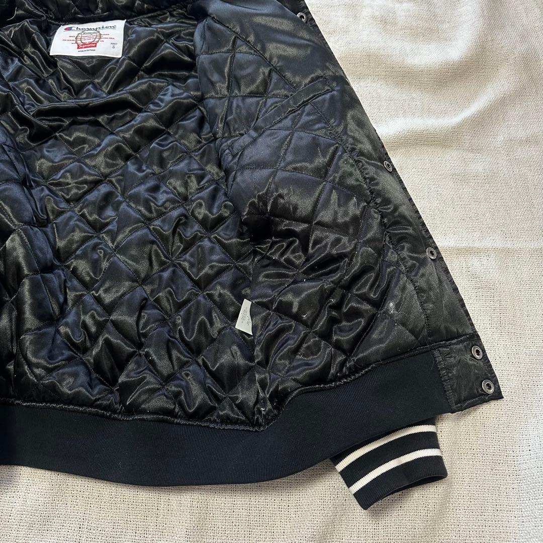 ジャケット・アウター supreme Champion Hooded Satin Varsity