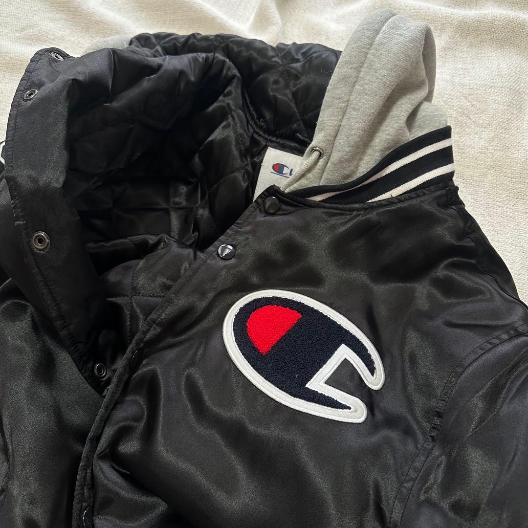 ジャケット・アウター supreme Champion Hooded Satin Varsity