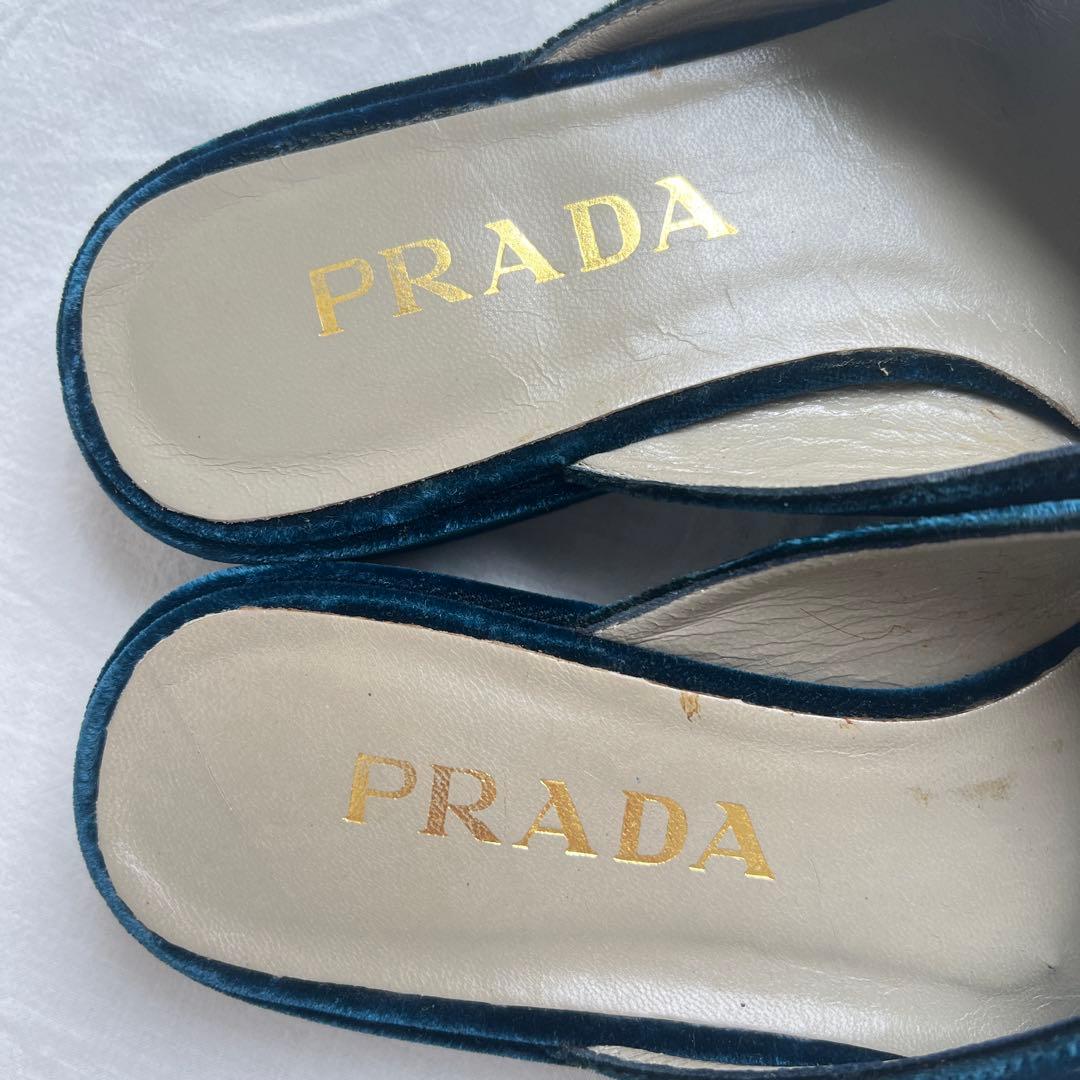 靴 PRADA Velvet Mules