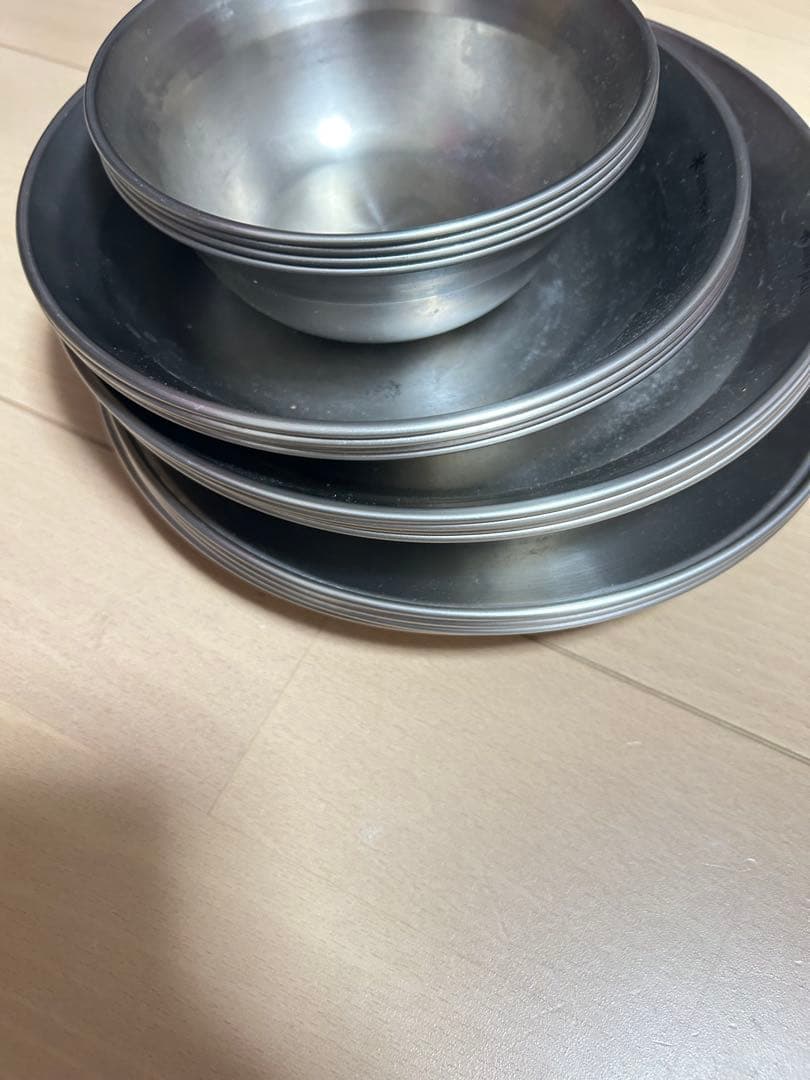 スノーピーク ステンレス皿セット 黒収納袋付き