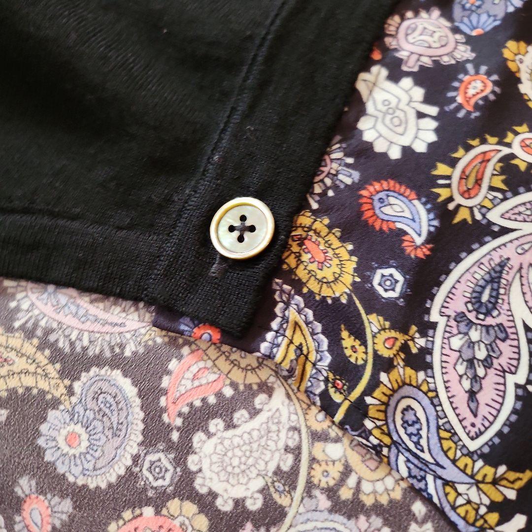 美品❤ポール・スミス ひざ丈ワンピース ✨ブラック×ペイズリー柄