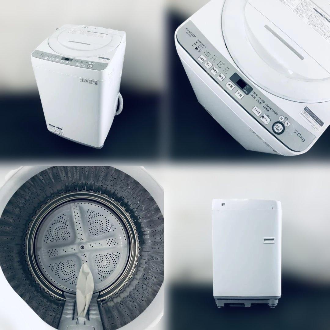 ★送料・設置無料★ 中古 大型洗濯機 シャープ (No.0446)