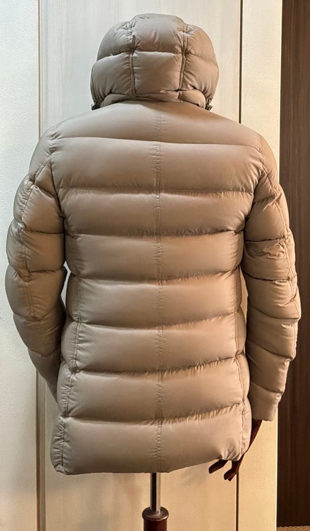 【美品】HERNO N-3Bダウンコート ミドル丈　ブラウンベージュ 44