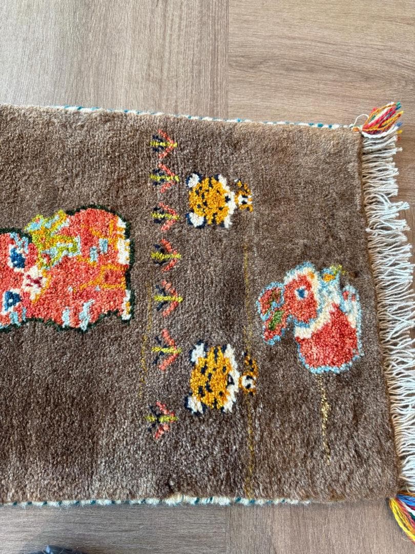 118x47cm ペルシャギャッベ ランナー (ギャベ) ペルシャ絨毯 ギャッベ