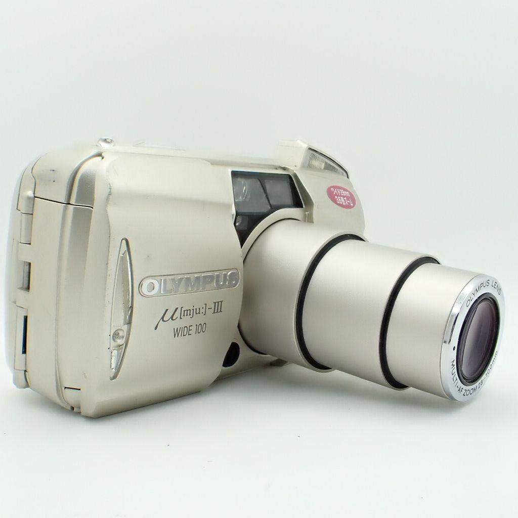 【撮影可能訳アリ品】OLYMPUS μ-Ⅲ WIDE 100 新品電池付き